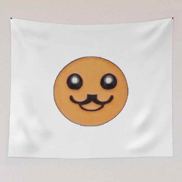 Item preview, mustachioed smiley face designed and sold by T-D-R.