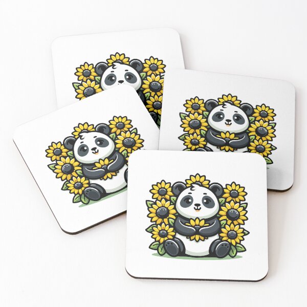 Item preview, Adorable Panda with Sunflowers - Cute and Cheerful Animal designed and sold by Akioos.