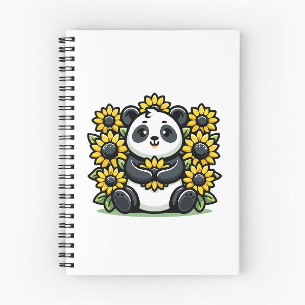 Item preview, Adorable Panda with Sunflowers - Cute and Cheerful Animal designed and sold by Akioos.