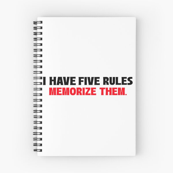 Item preview, I Have Five Rules Memorize Them. designed and sold by ZenStitchMotifs.
