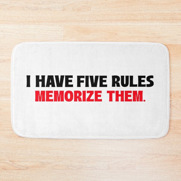 Item preview, I Have Five Rules Memorize Them. designed and sold by ZenStitchMotifs.