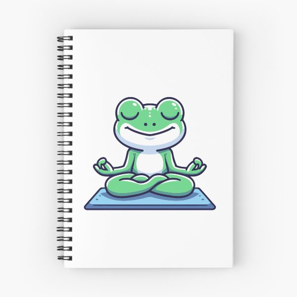 Item preview, Zen Frog Meditating on Yoga Mat - Peaceful and Cute Animal designed and sold by Akioos.