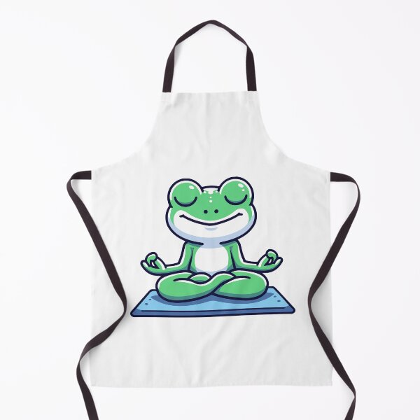 Item preview, Zen Frog Meditating on Yoga Mat - Peaceful and Cute Animal designed and sold by Akioos.