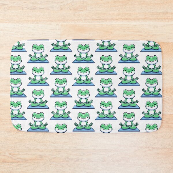 Item preview, Zen Frog Meditating on Yoga Mat - Peaceful and Cute Animal designed and sold by Akioos.
