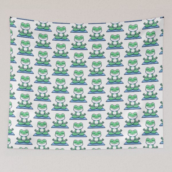 Item preview, Zen Frog Meditating on Yoga Mat - Peaceful and Cute Animal designed and sold by Akioos.