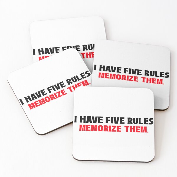 Item preview, I Have Five Rules Memorize Them. designed and sold by ZenStitchMotifs.