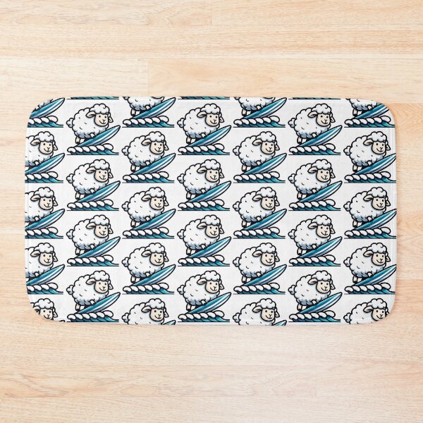 Item preview, Surfing Sheep Riding the Waves - Fun and Quirky Animal designed and sold by Akioos.