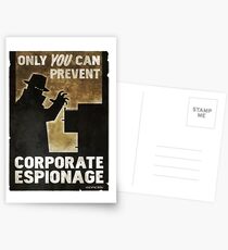 Only You Can Prevent Corporate Espionage Postcards
