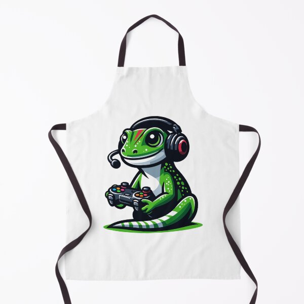 Item preview, Gamer Gecko with Headset and Controller - Fun Gaming designed and sold by Akioos.