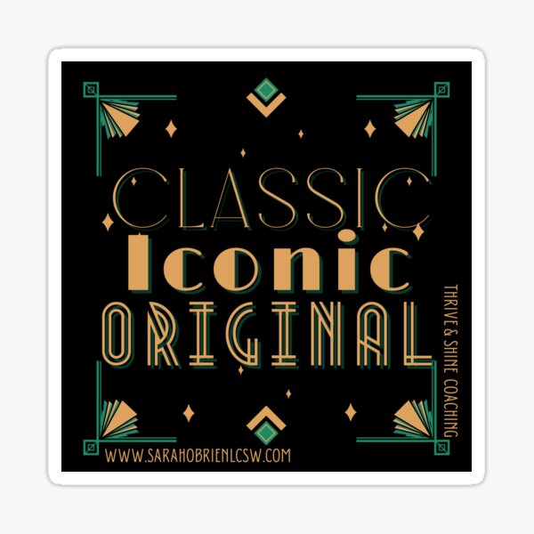 Art Deco Style Classic Iconic Original Sticker