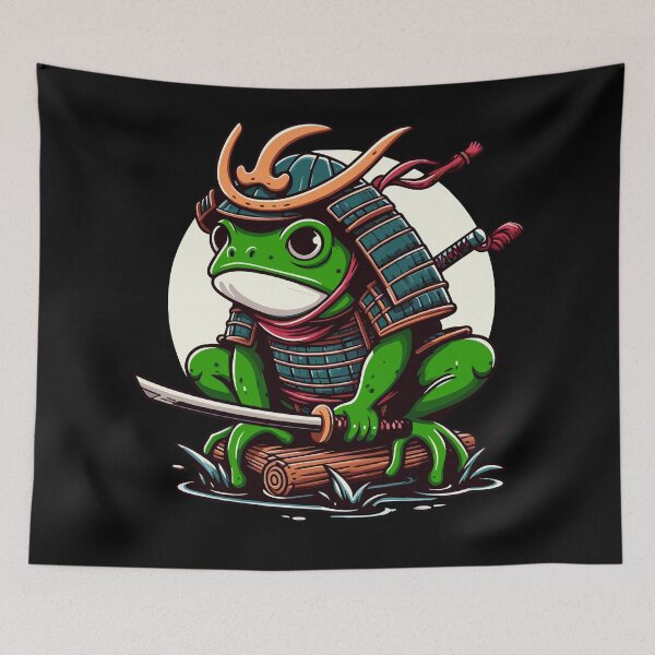 Item preview, Samurai Frog: The Martial Master of the Pond designed and sold by Designowner.