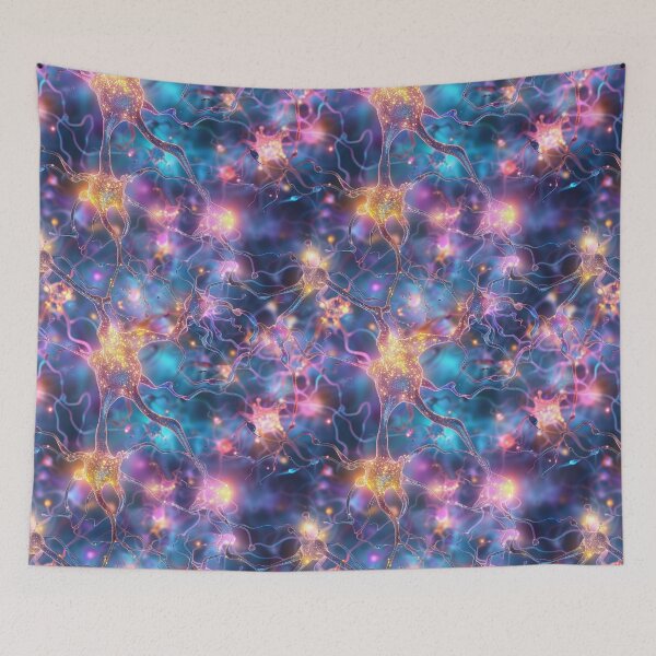 Item preview, Geeky Nerdy Glowing Embers Neural Network Synapses designed and sold by GroovyPixels.