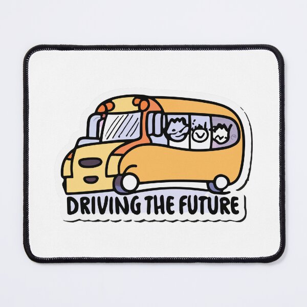 Item preview, Driving the Future - Cheerful School Bus and Children designed and sold by NiftyWrx.