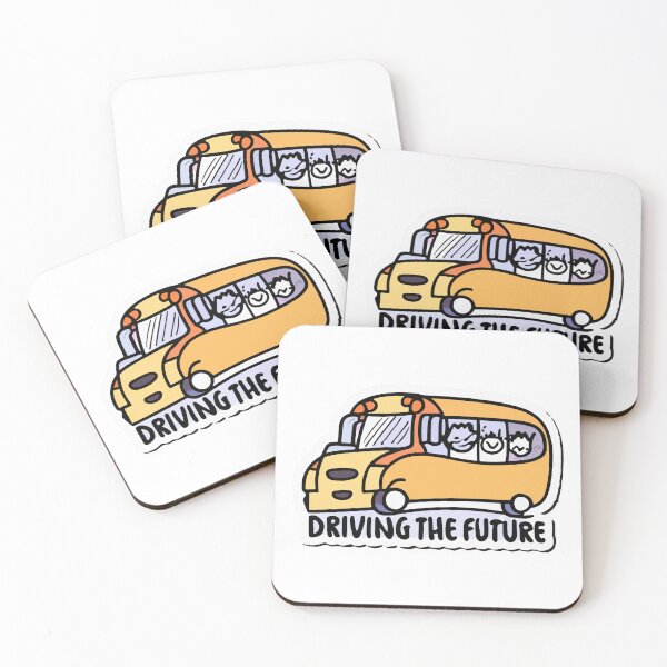 Item preview, Driving the Future - Cheerful School Bus and Children designed and sold by NiftyWrx.