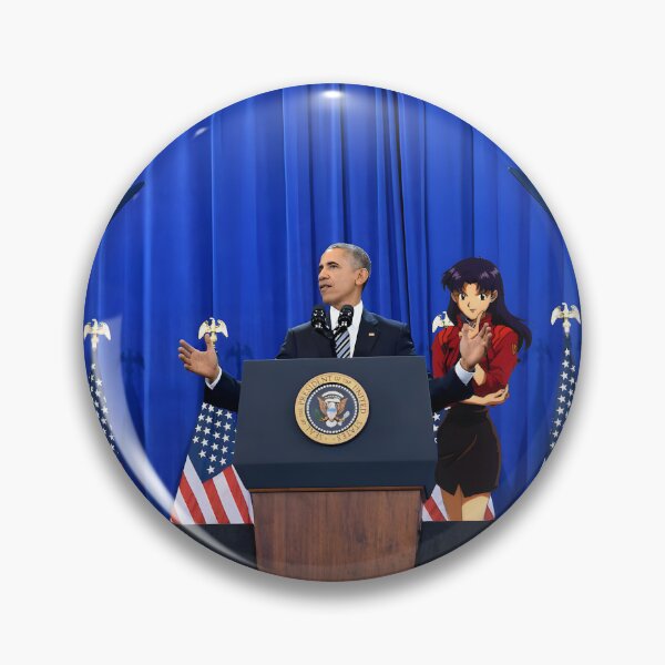 Item preview, Misato Katsuragi and Barack Obama designed and sold by 1qht.