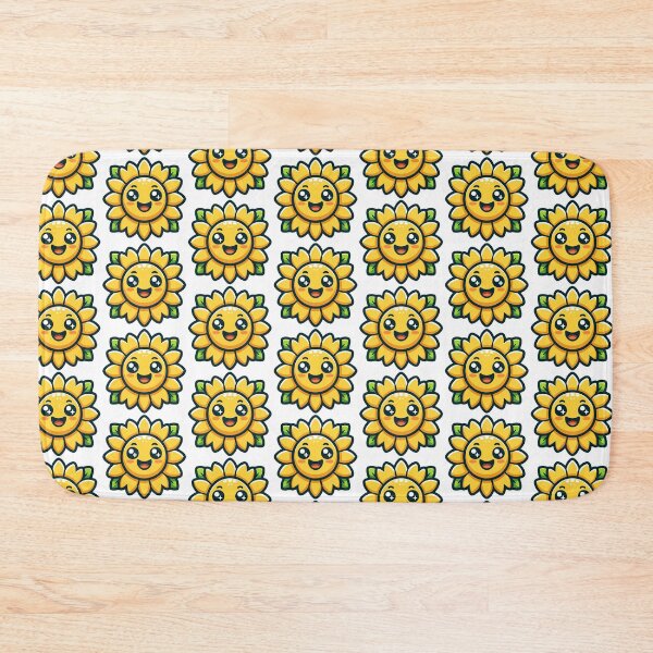 Item preview, Cute Smiling Sunflower - Cheerful Kawaii Flower designed and sold by Akioos.
