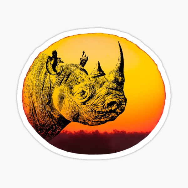 Item preview, Rhino at Sunset Design for Save Rhino Supporters designed and sold by Scotch Macaskill.