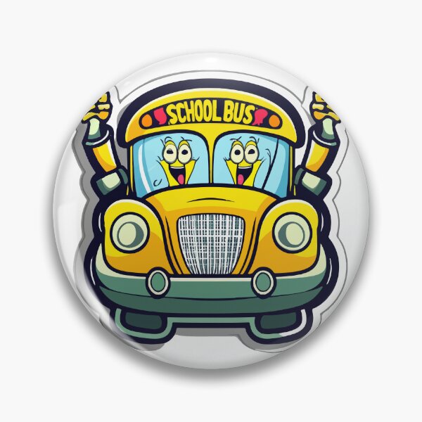 Item preview, Cheerful Yellow School Bus Character designed and sold by NiftyWrx.