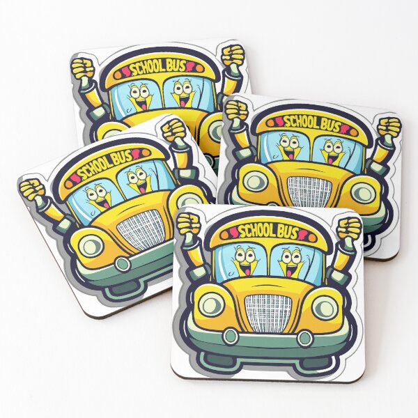 Item preview, Cheerful Yellow School Bus Character designed and sold by NiftyWrx.