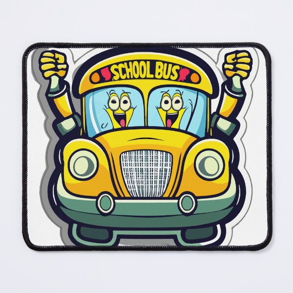 Item preview, Cheerful Yellow School Bus Character designed and sold by NiftyWrx.