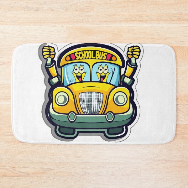 Item preview, Cheerful Yellow School Bus Character designed and sold by NiftyWrx.