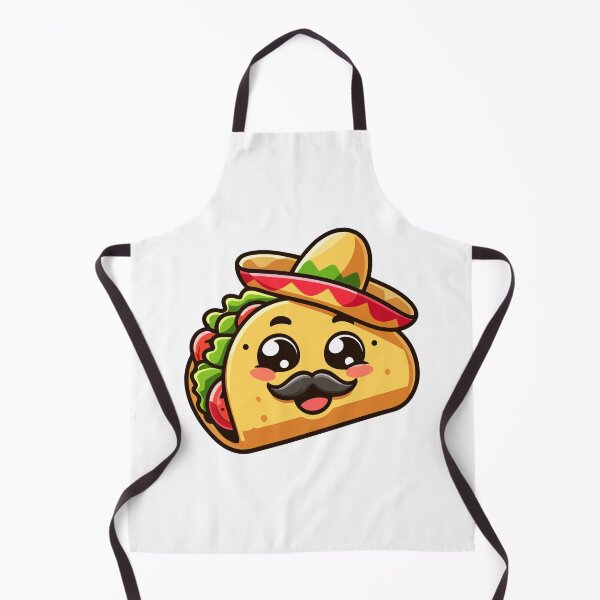 Item preview, Cute Taco with Sombrero and Mustache - Fun Mexican Food designed and sold by Akioos.