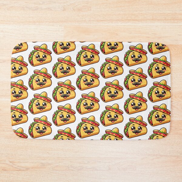 Item preview, Cute Taco with Sombrero and Mustache - Fun Mexican Food designed and sold by Akioos.