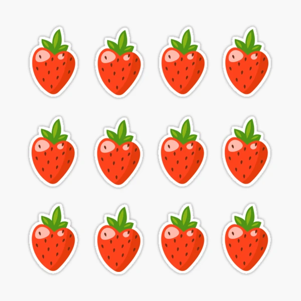 184 Pieces Strawberry Wall Decals – Removable Vinyl Stickers For Room, Kitchen, Bathroom, Waterproof