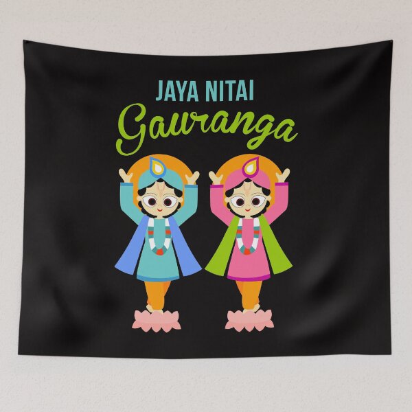 Item preview, Nitai Gauranga Haribol designed and sold by CowCanvas.