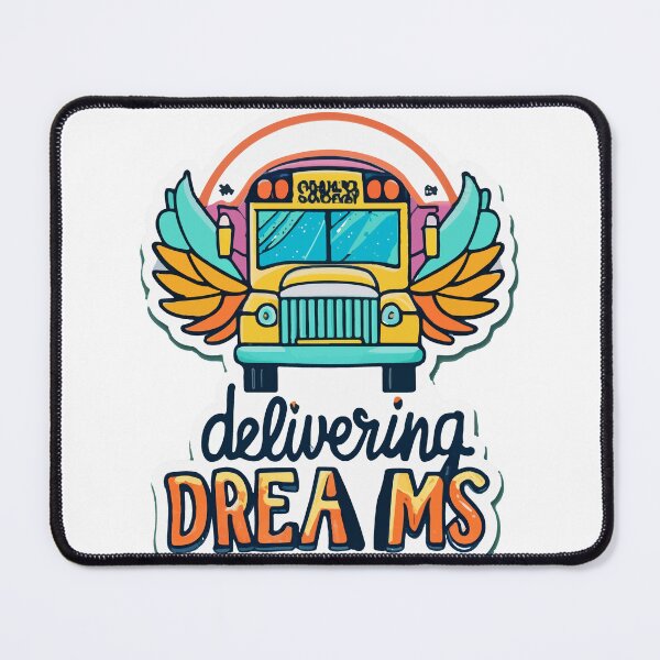 Item preview, Delivering Dreams Winged School Bus Badge designed and sold by NiftyWrx.