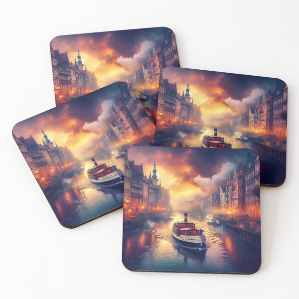 Item preview, Old Fashioned Steam boat On The River designed and sold by SideKickCreates.