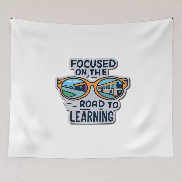 Item preview, Road to Learning - School Bus Driver Reflection designed and sold by NiftyWrx.