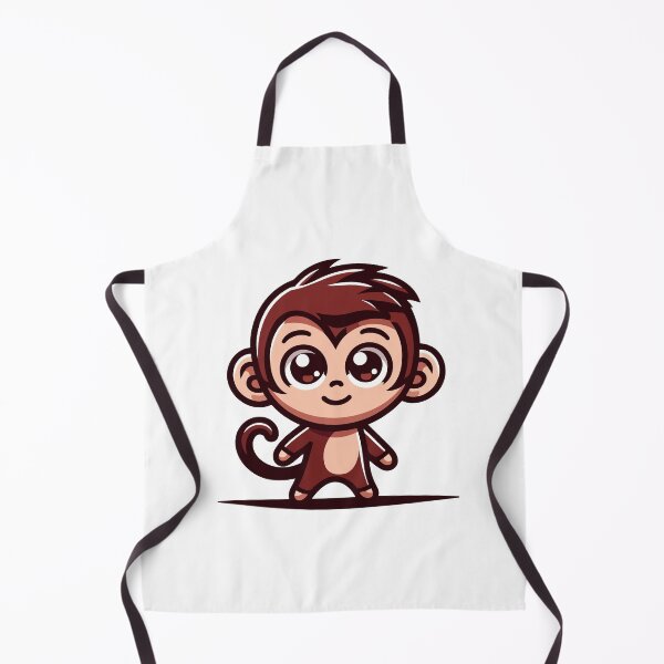 Item preview, Adorable Chibi Monkey with Big Eyes and Cute Smile designed and sold by Akioos.