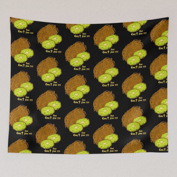 Item preview, Kiwi Can't See??? Kiwi Pun Scribbles Funny Prints designed and sold by DendaArt.