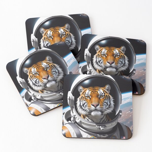 Item preview, Cool Tiger Astronaut In Space designed and sold by TheArtOfPat.