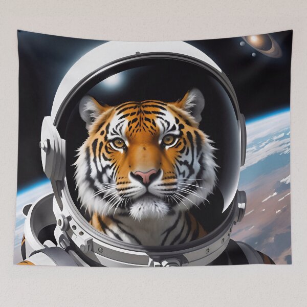 Item preview, Cool Tiger Astronaut In Space designed and sold by TheArtOfPat.