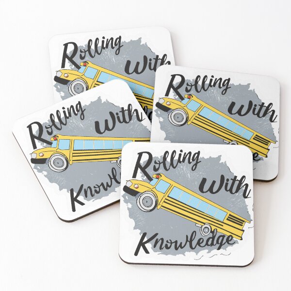 Item preview, Rolling with Knowledge - School Bus Wheel Motivation designed and sold by NiftyWrx.