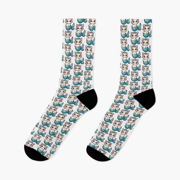 Item preview, Adorable Mermaid Cat Cartoon designed and sold by Akioos.