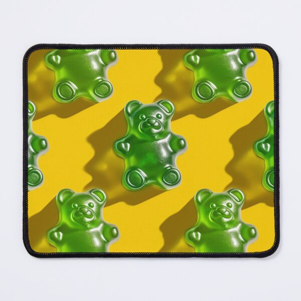 Item preview, Green Gummy Bear Pattern designed and sold by NicolasGlowArt.