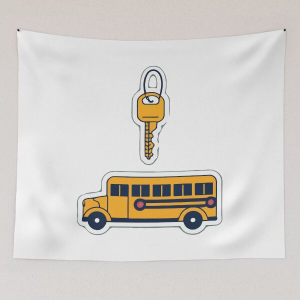 Item preview, Simplistic School Bus Keychain Design designed and sold by NiftyWrx.