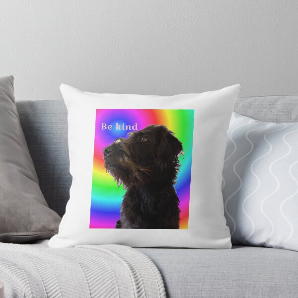 Item preview, "Be Kind" text with dog designed and sold by RareCare.