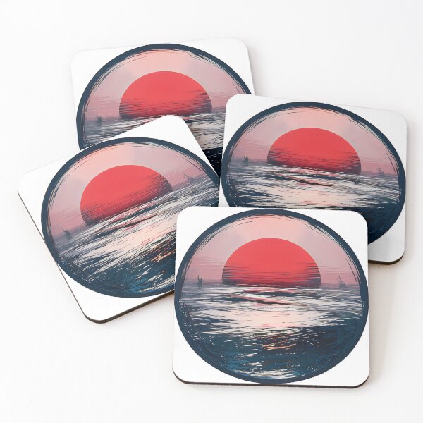 Item preview,  Red sunset over the ocean. designed and sold by SaNNty.