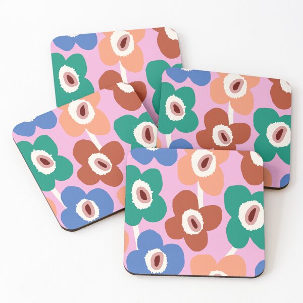 Item preview, Iconic Modern Nordic Floral Pattern in Summer Colors designed and sold by Deutschic.