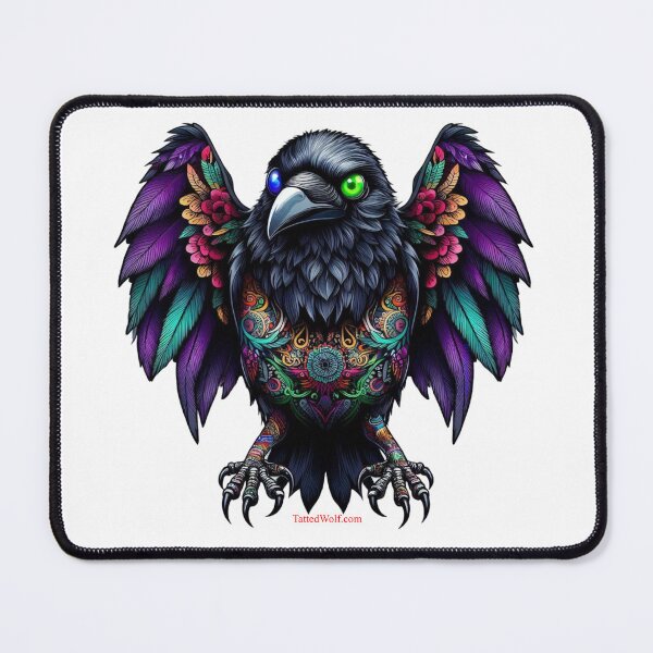 Item preview, Rare Tatted Crow with Heterochromia designed and sold by TattedWolf.