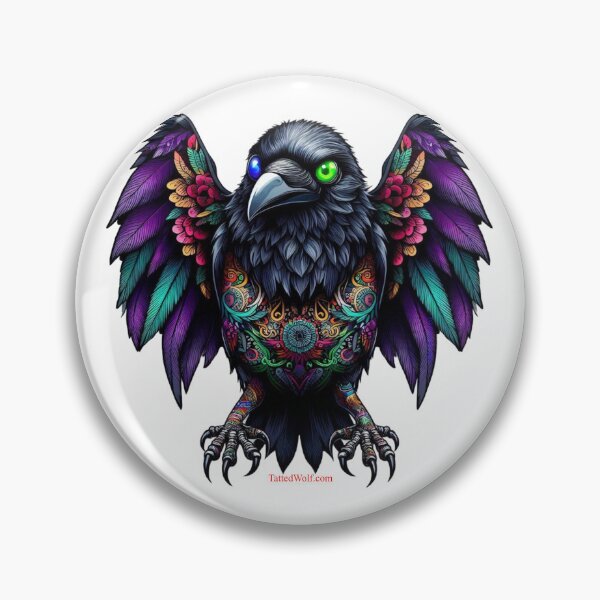 Item preview, Rare Tatted Crow with Heterochromia designed and sold by TattedWolf.