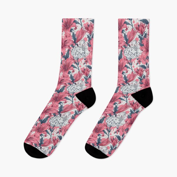 Item preview, Surreal Pink and White Floral Brain Pattern designed and sold by VoyteksDesigns.