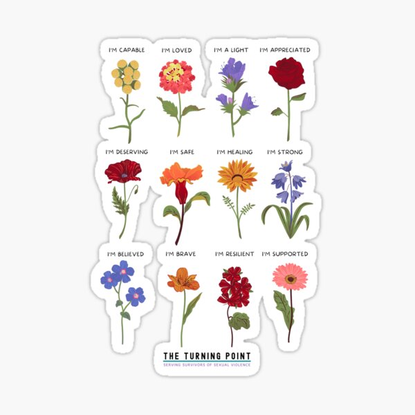 TTP Affirmations (White Tee) Sticker