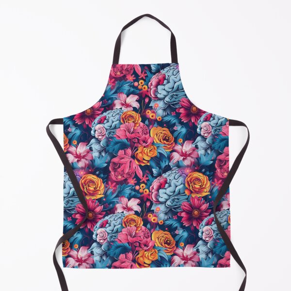 Item preview, Vibrant Floral and Brain Pattern with Pink and Yellow Flowers designed and sold by VoyteksDesigns.