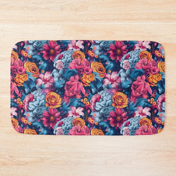 Item preview, Vibrant Floral and Brain Pattern with Pink and Yellow Flowers designed and sold by VoyteksDesigns.