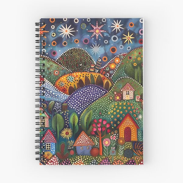 Item preview, Polka Dot Hillside Village designed and sold by Neika Shimm Designs.